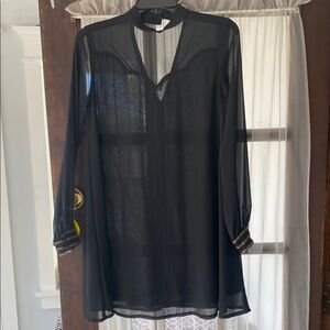 Chic Black Sheer Dress